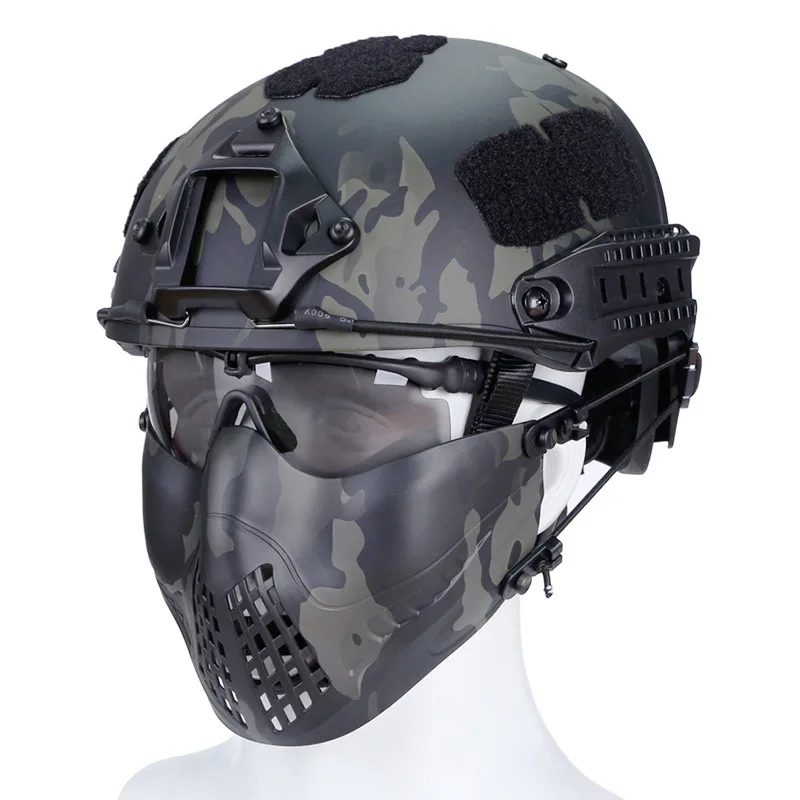 ナビゲーターマスクファン屋外サイクリングハロウィンハーフフェイススカル保護戦術マスク-cs-フィールド機器