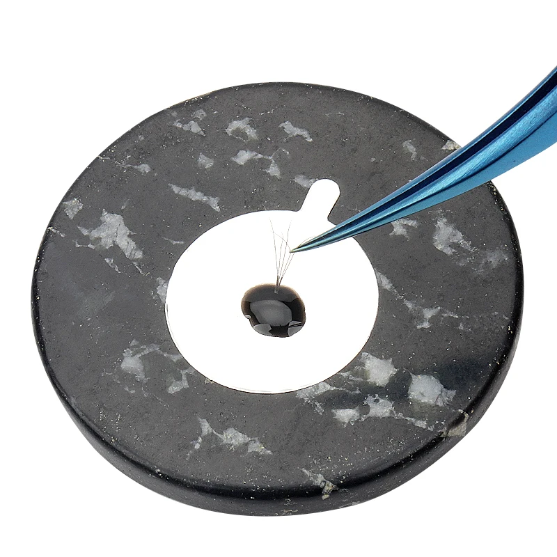 1個入りまつげ接着剤パレット移植用ガスケット丸型パレット翡翠石まつげエクステ接着剤パレットホルダーパッドツール