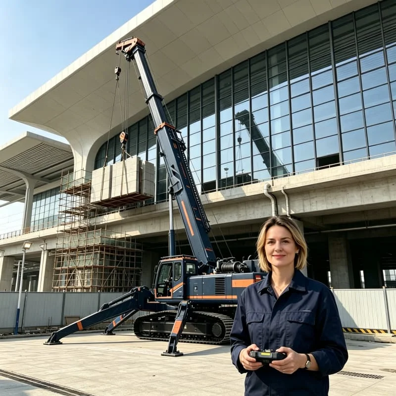 Sturdy Spider Crane Portable Tracked Telescopic Boom for Building Material Hoisting 5Ton Customized High Efficiency Hot Sale