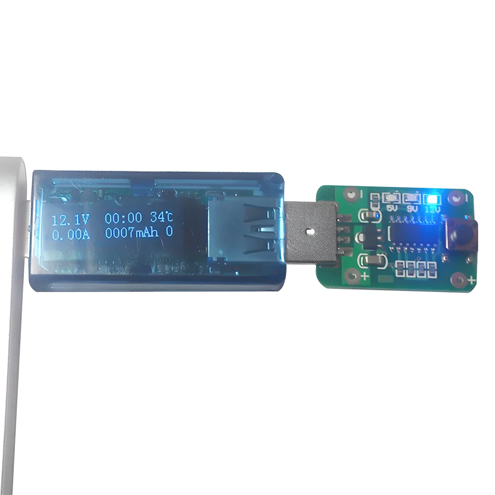 QC 2.0 QC 3.0 Fast Charging Decoy Trigger Board USB/Type-C 5V 9V 12V Voltage Indicator with Electronic Load Signal Control