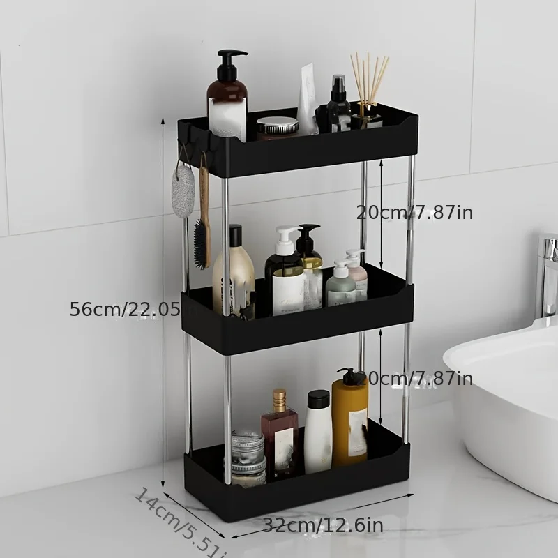1pcBathroom sink kitchen countertop storage rack bathroom supplies snack storage rack washbasin narrow seam rack toilet