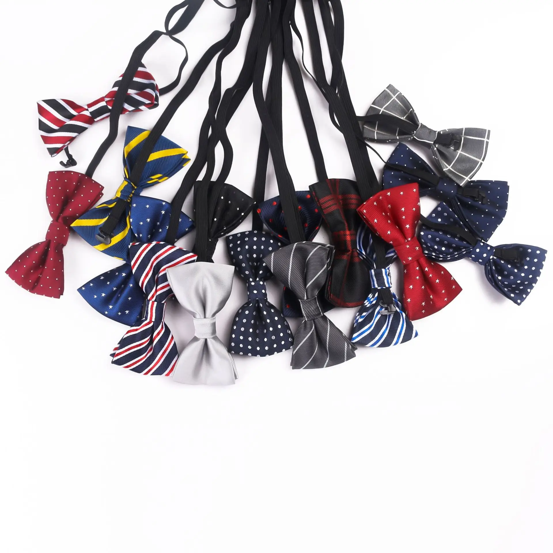 Children Striped Bow Ties For Boys Girls Suits Accessories Man Check Plaid Butterfly Knot Kids School Uniform Bowties Party Ties