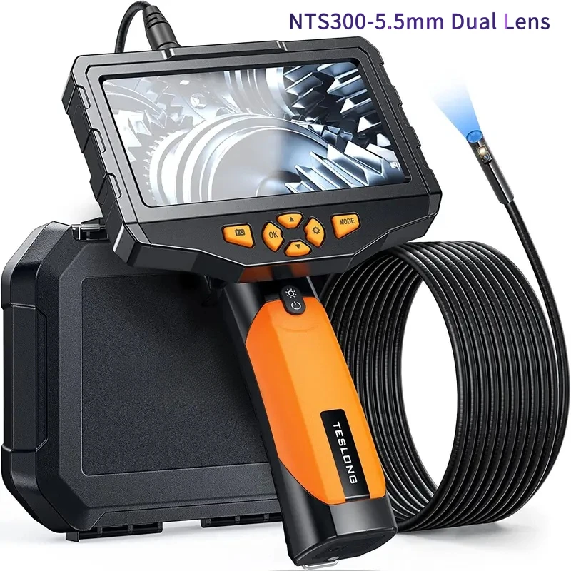 

NTS300 2.0MP 5.5mm Dual Lens 1080p Industrial Inspection Camera For Car Pipe 1080P Snake Tube Borescope with 32GB Card