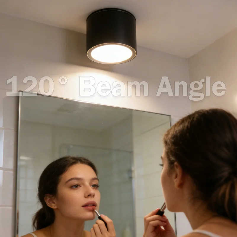 Luminária de teto LED de alumínio, 3 cores, gx53, à prova d'água, luz de teto, exterior, ip65, lâmpada de pino para banheiro, varanda, corredor
