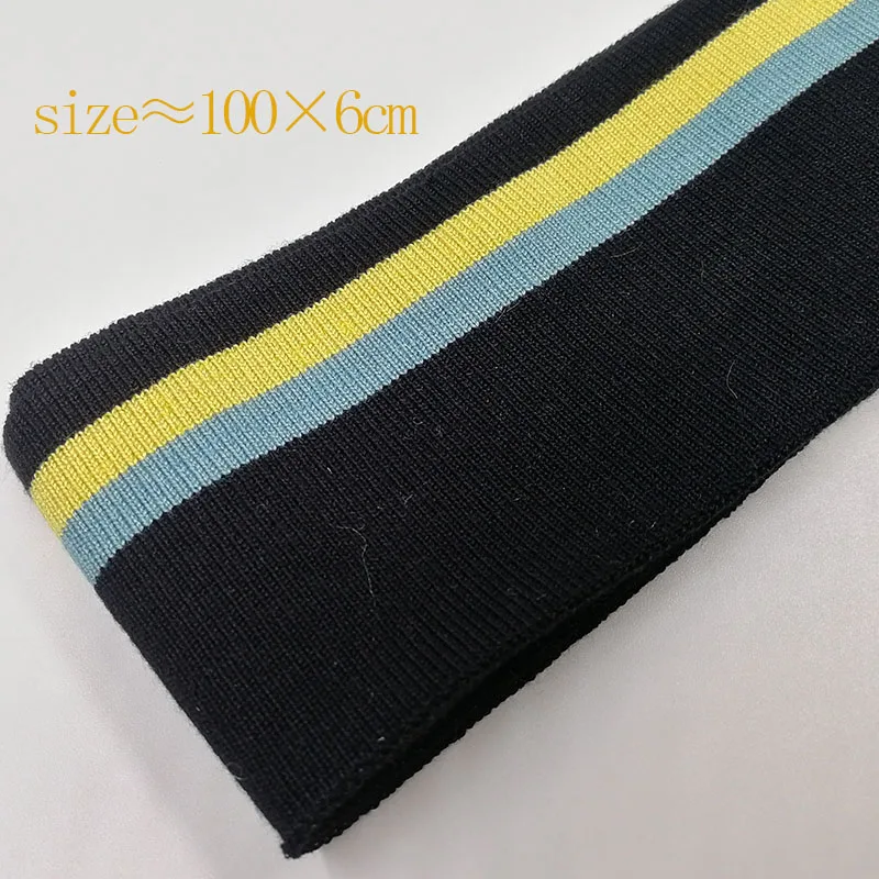 JIETAI-Black Stripe Rib Fabric, Mercerized Cotton, DIY Sewing, Telas Cloth Accessories, Collar Costura Tissues, Top Grade Soft