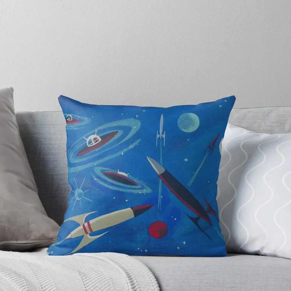 Space Ship Throw Pillow Couch Cushions sleeping pillows Embroidered Cushion Cover Luxury Pillow Case Pillow