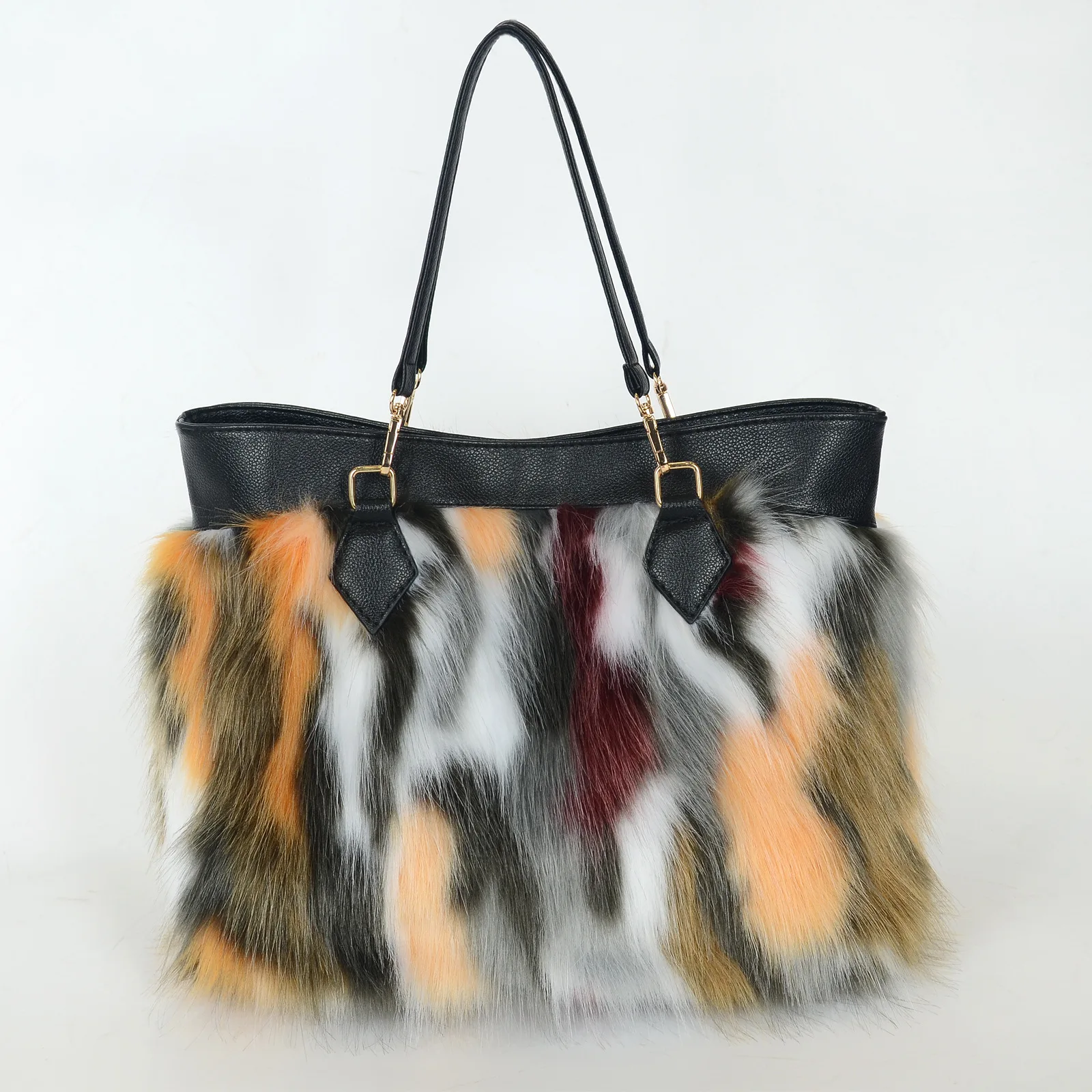 

Роскошные женские леопардовые большие дизайнерские плюшевые сумки подмышки для женщин, зимние сумки на плечо из искусственного меха, женские пушистые сумки для ужина