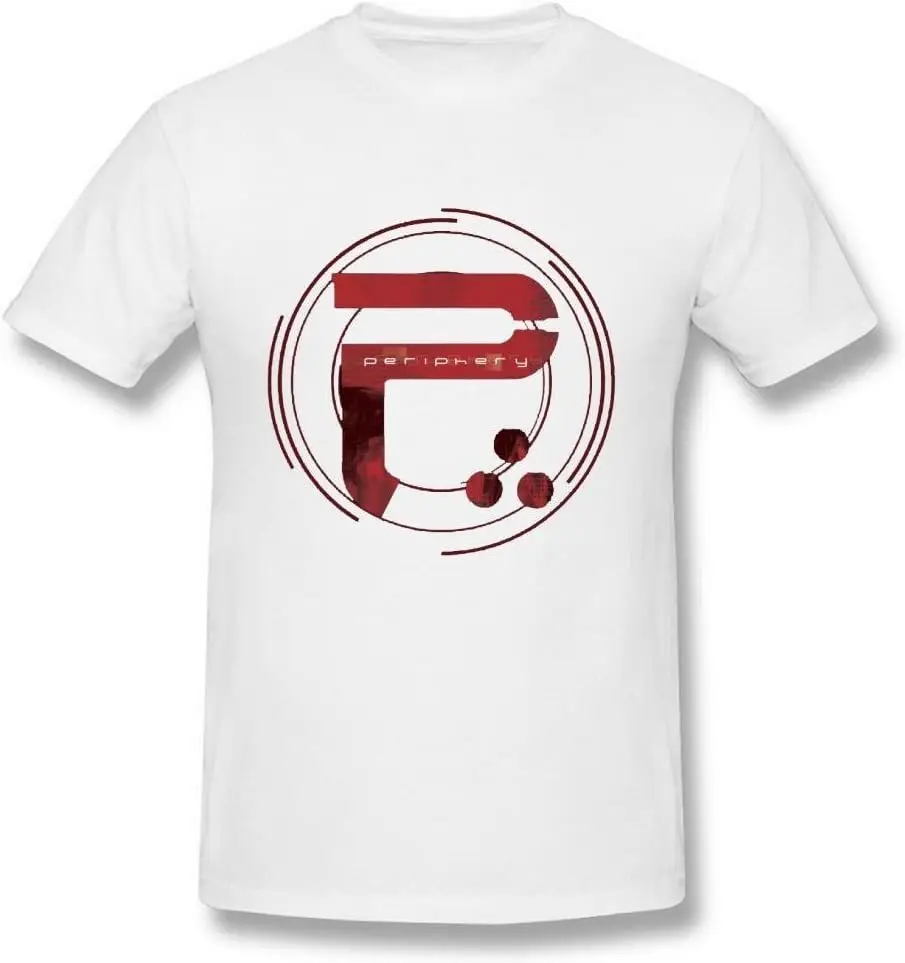 AICH Men's Geek Periphery Logo White T Shirt