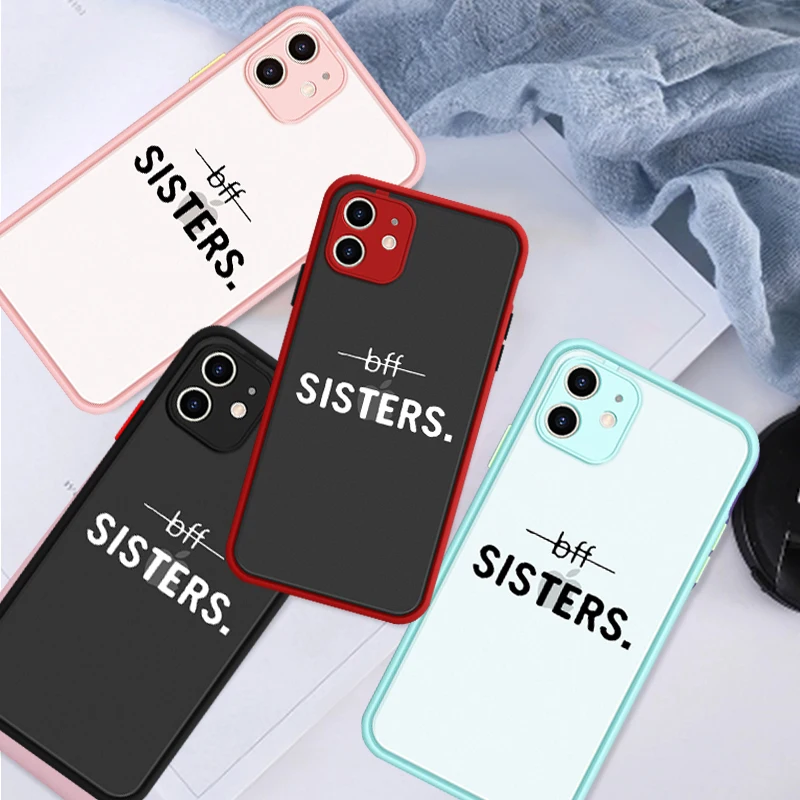 Best Friends Forever BFF Clear Phone Case for IPhone 11 12 13 14 Pro Max 8 7Plus XR XS MAX SE2 Soft Sisters Bff Shockproof Cover