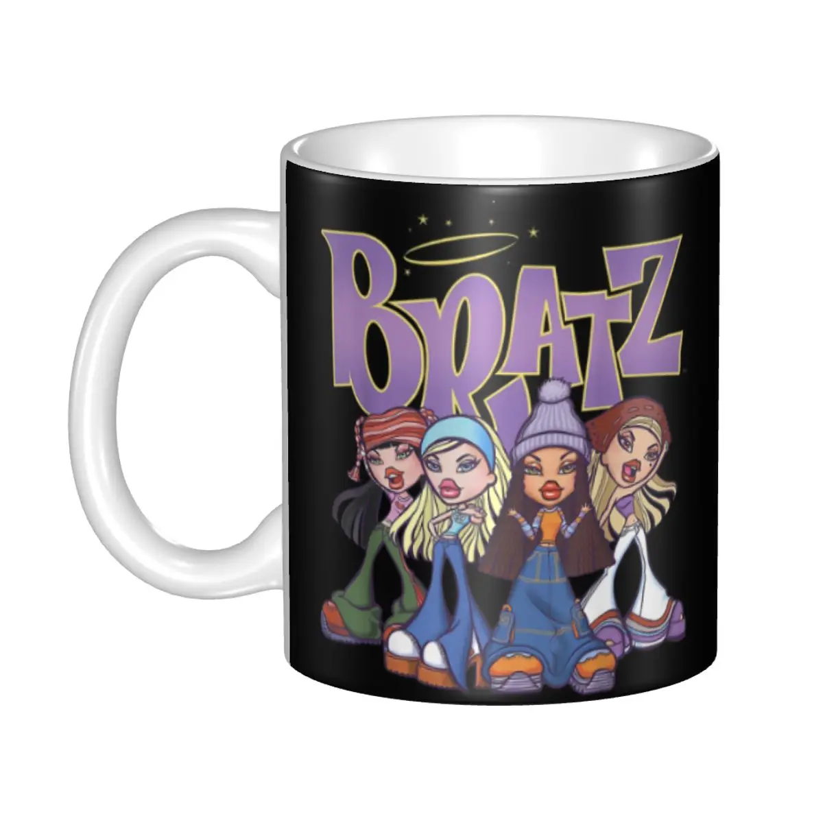 Cartoon Sexy Bratz Coffee Mugs DIY Custom Cartoon Manga Anime Ceramic Mug Creative Gift Outdoor Work Camping Cups