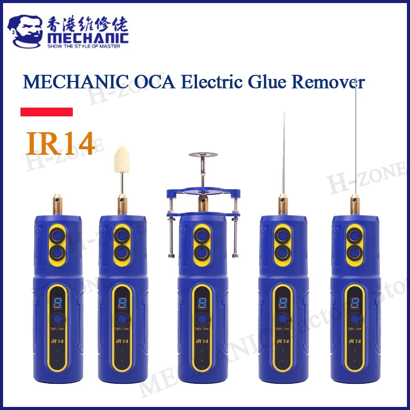 Mechanic IR14-herramienta eléctrica para quitar pegamento OCA, con lámpara verde para pantalla Led, pantalla de teléfono, limpieza polarizada OCA