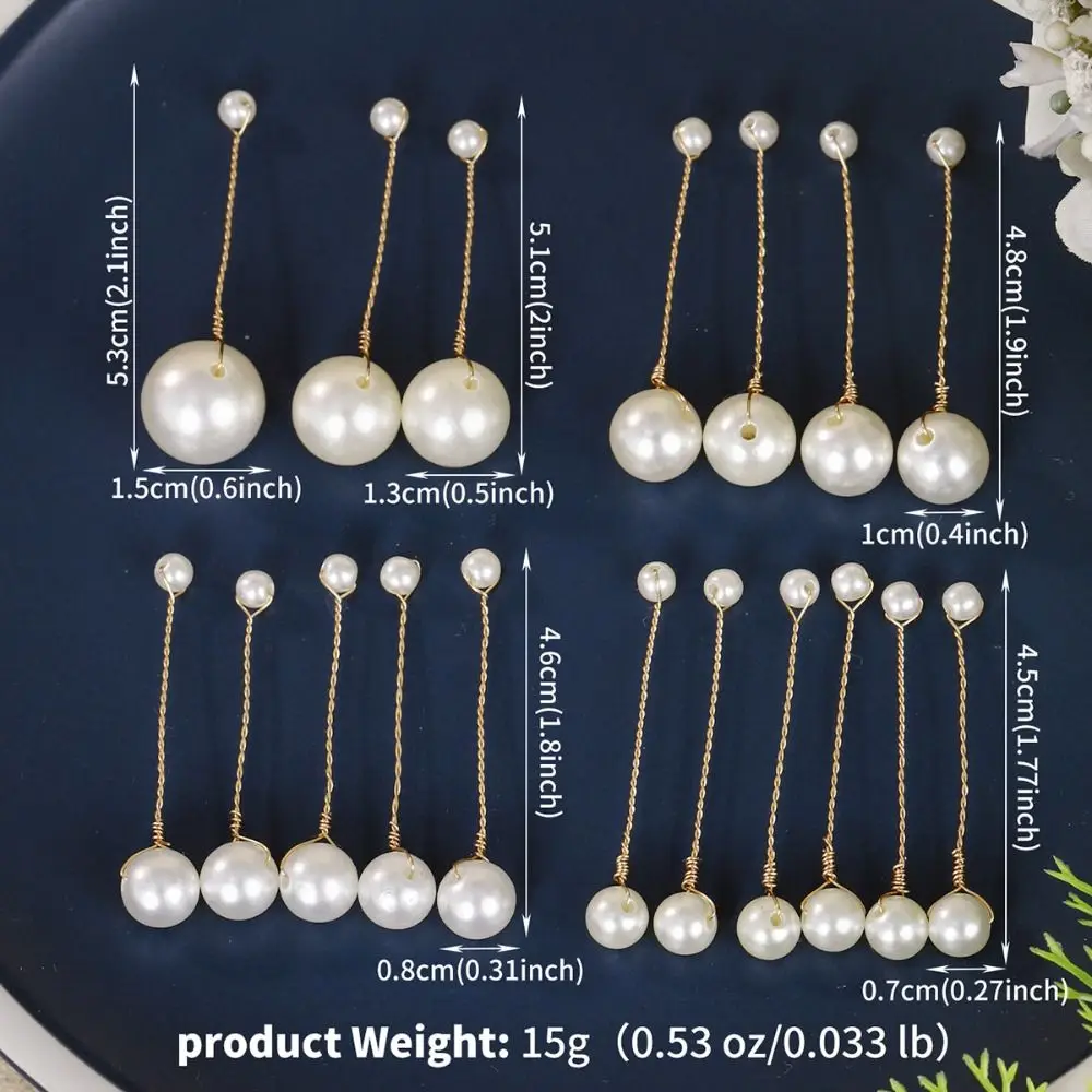 18 шт./компл., свадебная заколка для волос с двойной головкой, искусственный жемчуг, складная элегантная свадебная заколка для волос, винтажная заколка для волос из искусственного жемчуга