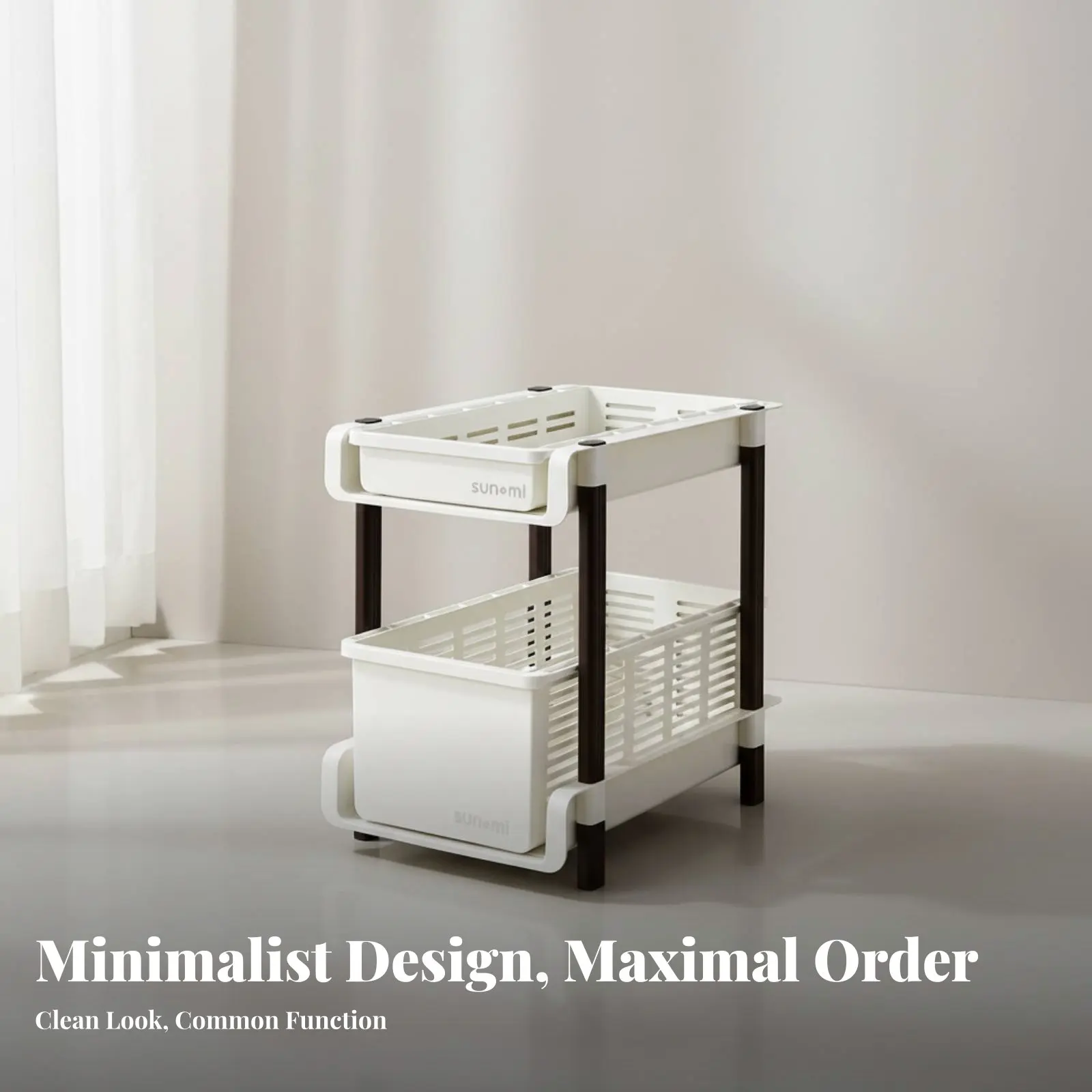 

Настольная передвижная полка на колесиках, 2-уровневый органайзер, экономия места, встроенная ручка для офисных работников