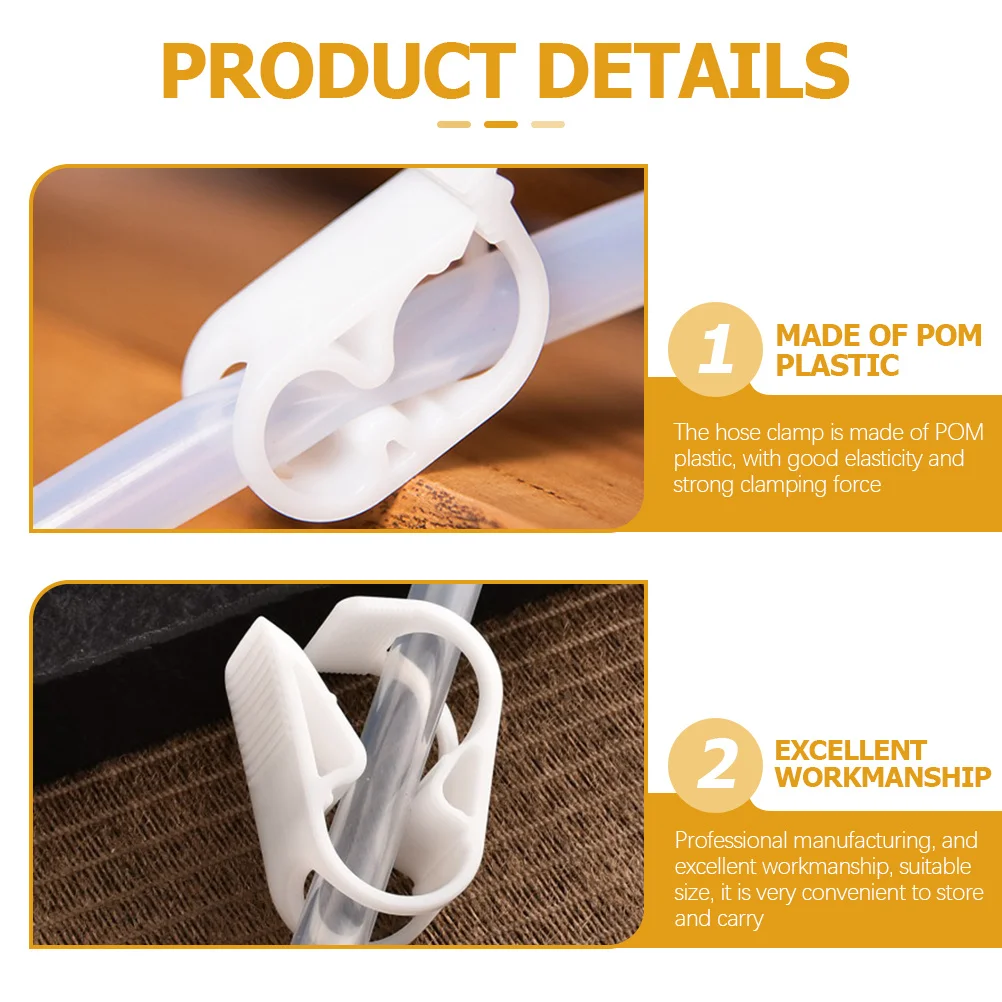 5pcs Plastic Clamps for Tube Hose Flow Control Siphon Clip Laboratory Infusion Bottle Valve Shut Feeding Supplies