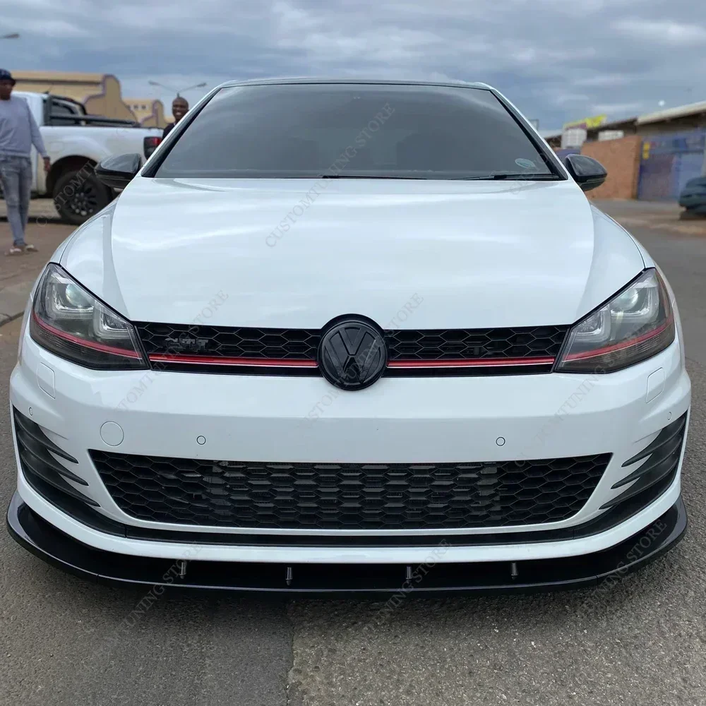 For VolksWagen Golf MK7 3Pcs Maxton Style Front Bumper Lip Spoiler Splitter Golf 7 GTI GTD GTE 2012-2017 Pre-Lci Bodykits Tuning