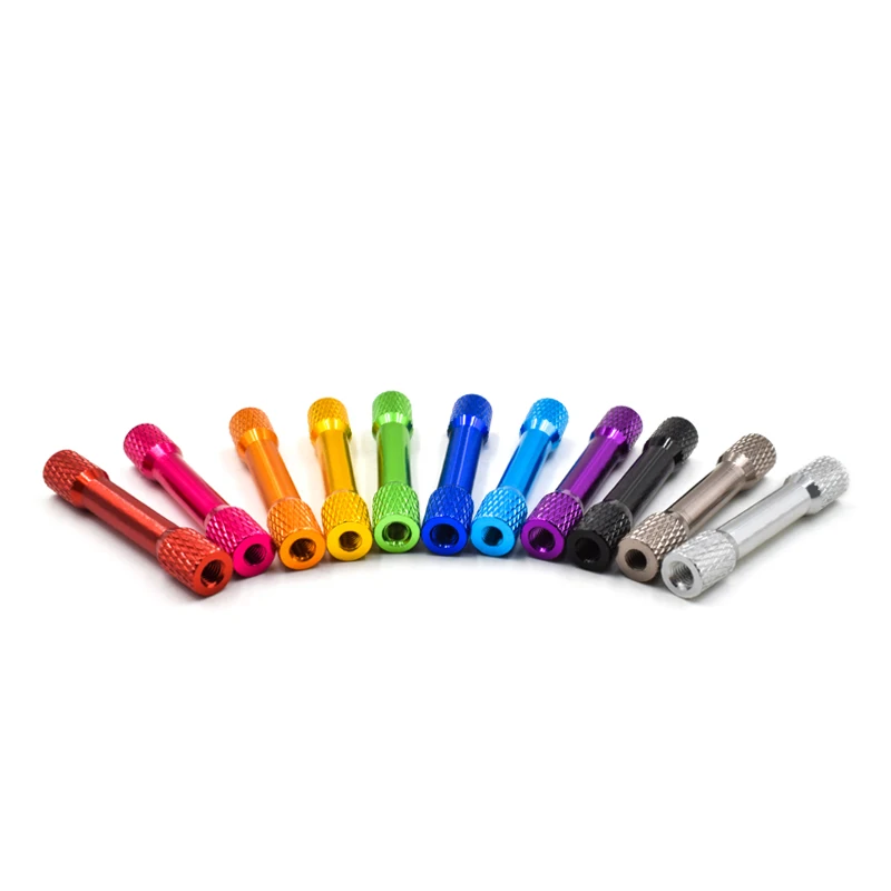 10 Stück M3*15/18/20/25/28/30/35mm Aluminiumlegierung Bunte Doppelt Gerändelte Distanzbolzen für FPV RC Mehrfarbig – Detail 4
