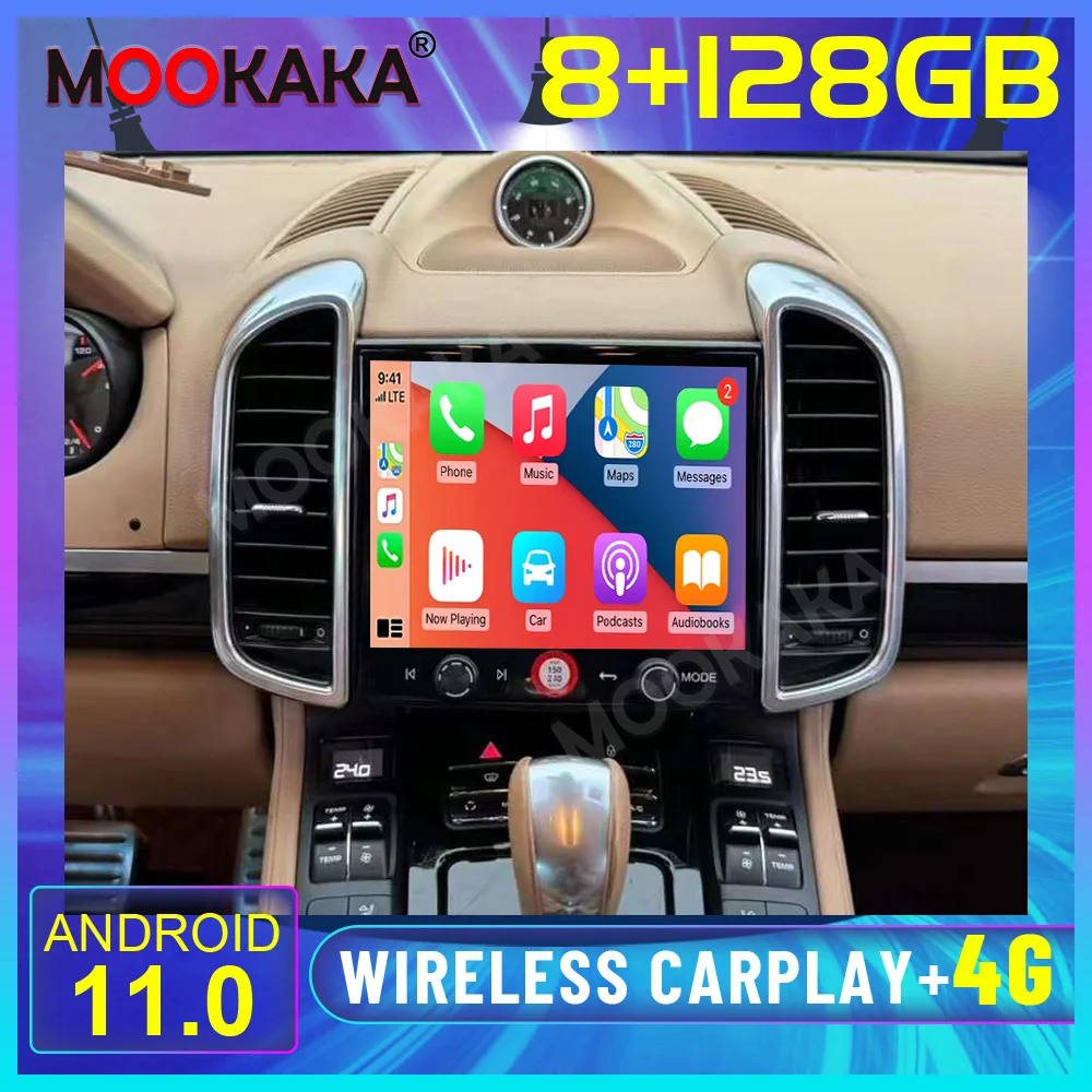 

Двойная система Android 11 8 + 128G для Porsche Cayenne 2010-2016, автомобильный GPS-навигатор, мультимедийный плеер, головное устройство, радио, магнитофон 4G