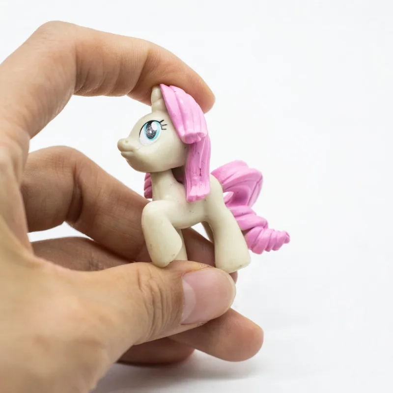 Hasbro My Little Pony Various styles of pony Anime Twilight Sparkle Rainbow Fluttershy Pinkie Pie Rarity Pony Model Toy Gift