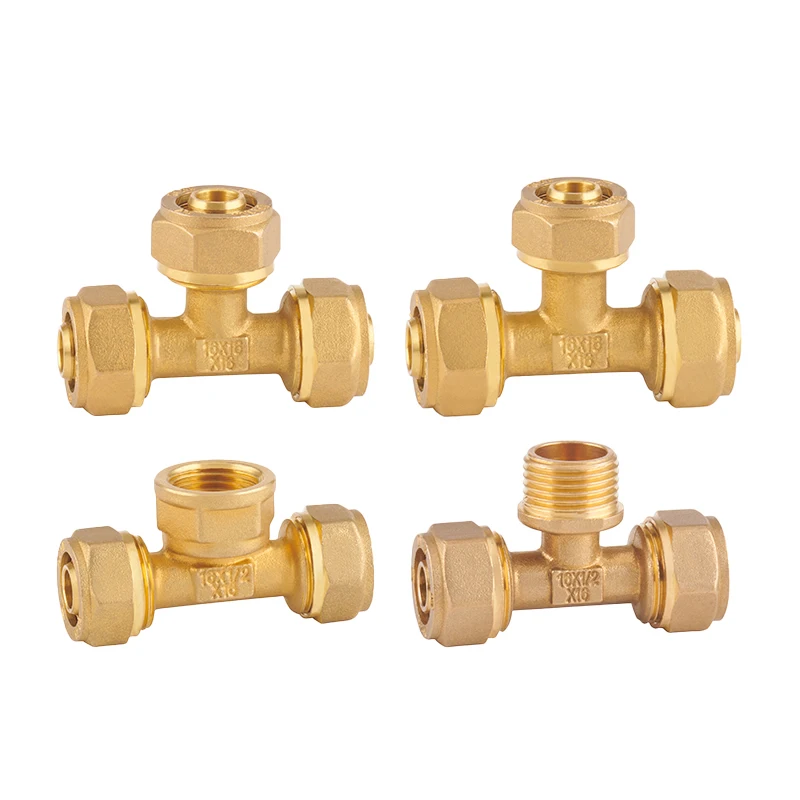 Good quality manufacturer compression fittings  brass fitting gasfor  multilayer pipe and pex pipe system