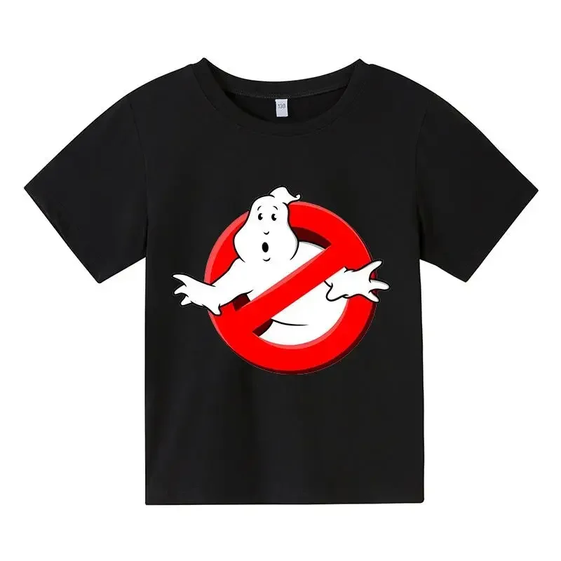 Summer Boys/Girls 4-14t Cartoon Cotton Funny Ghostbusters Game Print Short Sleeve Children T-Shirt