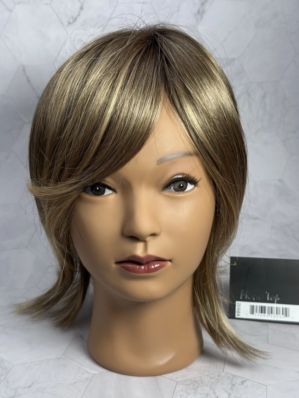 

Парик Jon Renau 24B18S8 Shaded Mocha, моно-топ 5970, открытая коробка на шнуровке спереди, NWT