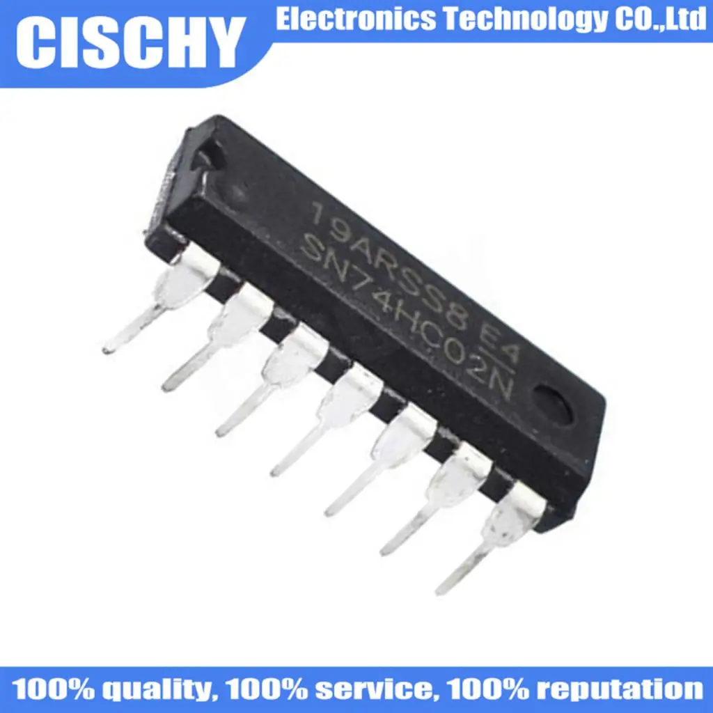 10PCS/lot SN74HC02N 74HC02N DIP14 74HC02 DIP-14  and original IC In Stock