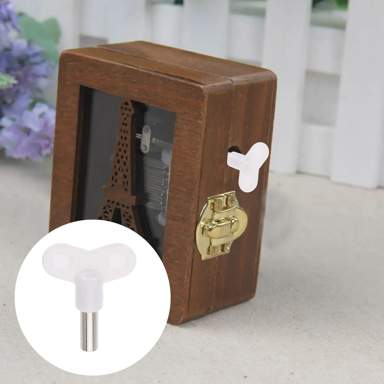 

10 Pcs Butterfly Key Music Box Windup Replacement Winding Parts for Boxes Metal Keys Cross