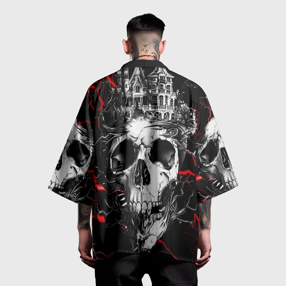 

Summer Samurai Kimono Men Cosplay Stylish Haori Streetwear Kimono Japanese Fashion Yukata Horrible Cardigan Robe Hot Sale