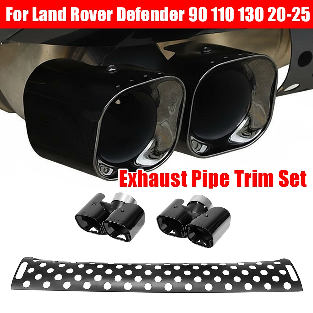 

Rear Exhaust Tail Pipe Car Rear Tail Exhaust Cover Stainless Steel Suitable for Land Rover Defender 90/110/130 20-25