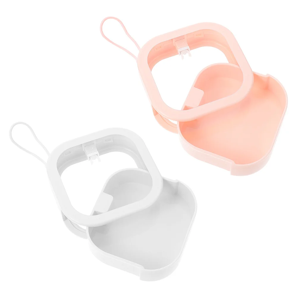 2pcs Jewelry Storage Box Transparent Portable Multi-Function Earring Case Visible Convenient Organizer Travel Jewelry Accessory