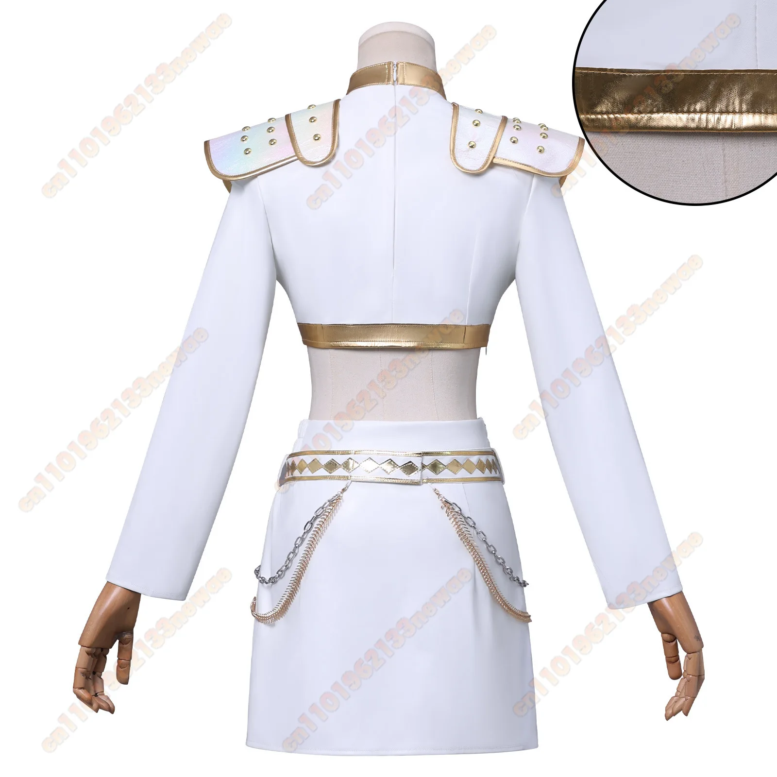 MINISO 2025 Zoey Kpop คอสเพลย์ปีศาจสีขาวปลอมตัวเครื่องแต่งกายคุณภาพสูงฮาโลวีน Carnival Party สําหรับผู้หญิง