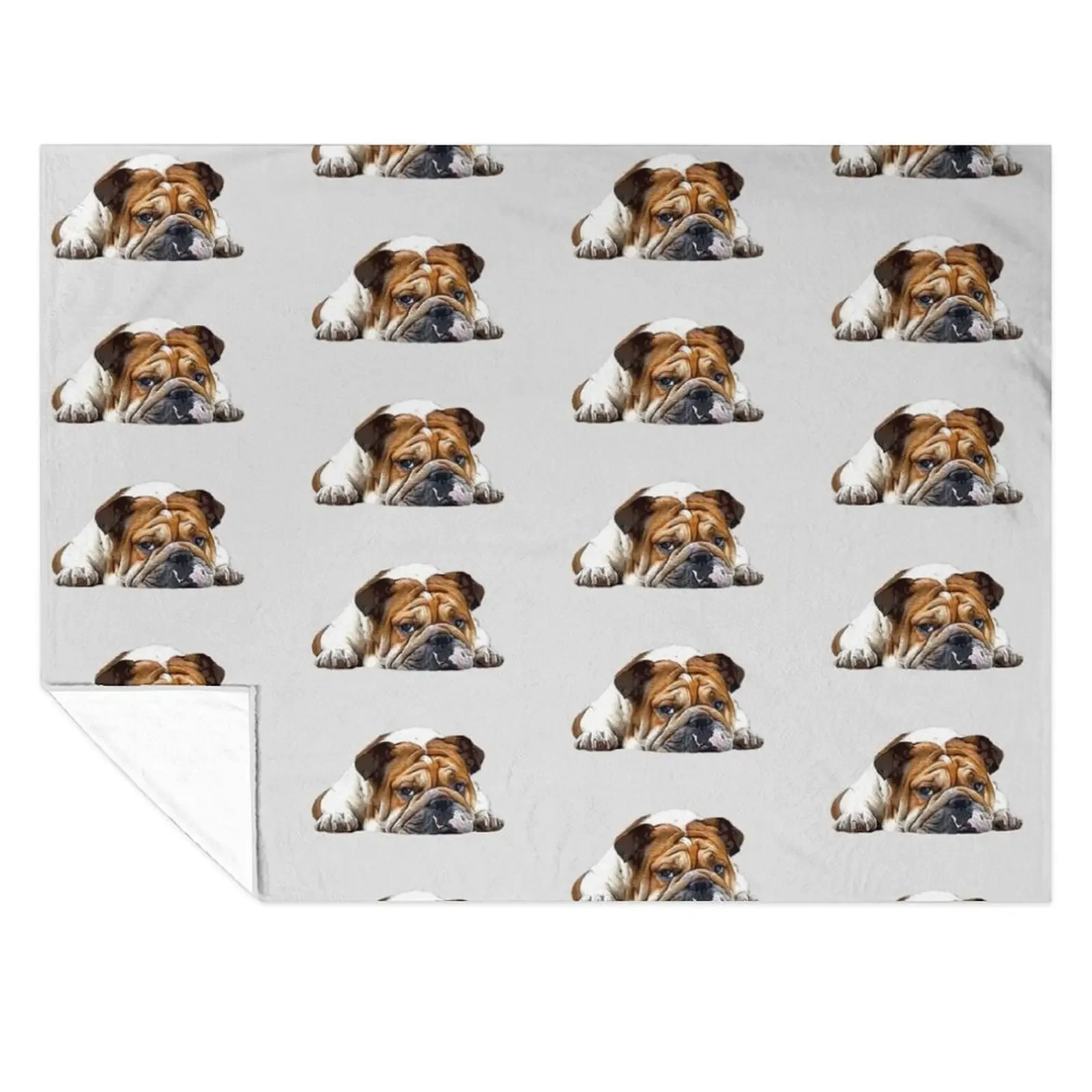 

English British Bulldog Throw Blanket Blankets For Bed Soft Plush Plaid Plaid on the sofa Sofa Quilt Blankets
