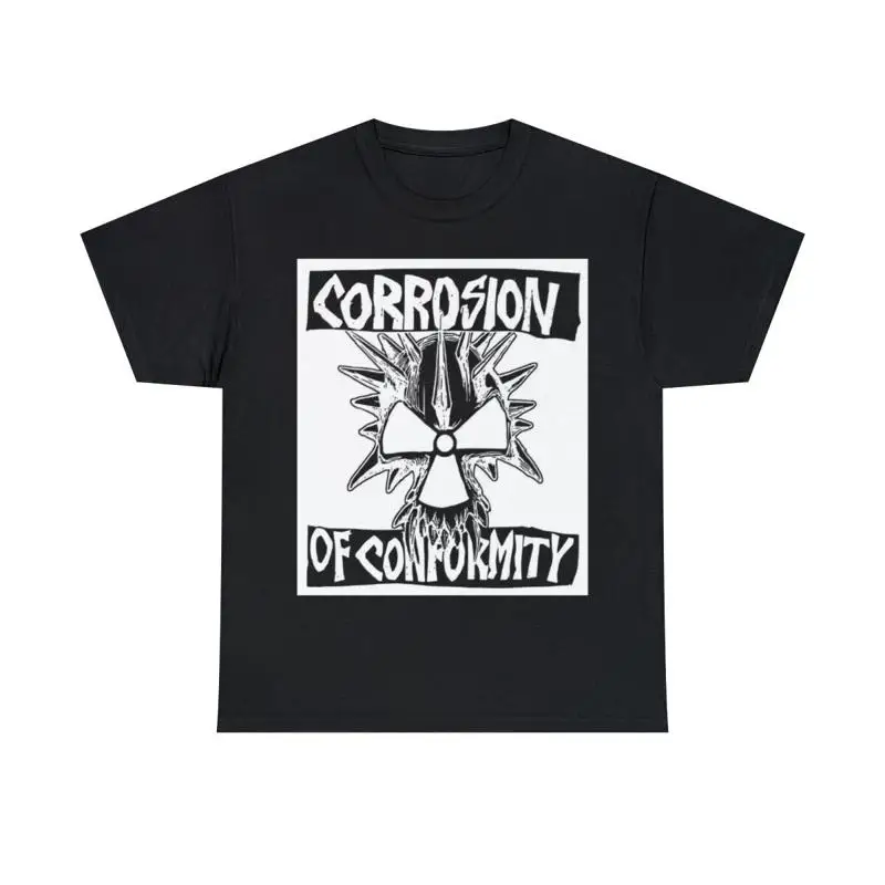 

Белая и черная футболка с короткими рукавами Corrosion Of Conformity