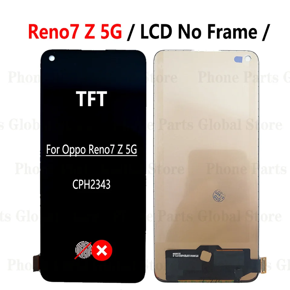 AMOLED LCD With Frame For OPPO Reno7 Z 5G LCD CPH2343 Screen Reno
