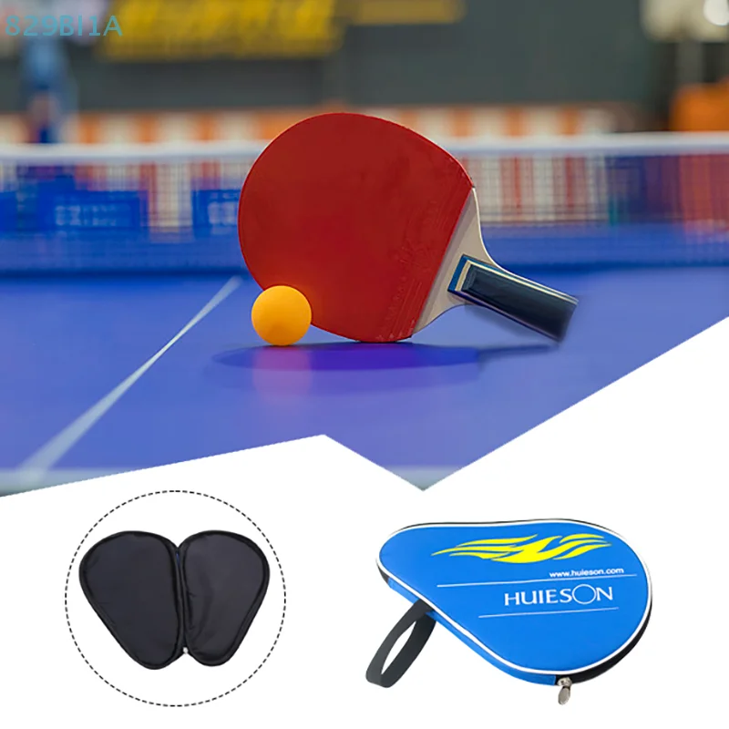 1PC 30x20cm Table Tennis Racket Bat Bag Black/blue Oxford Cloth Sponge Ping Pong Rackets Case For Blade Paddle Balls Storage