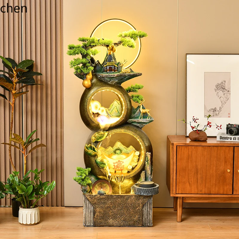 

ZML flowing water ornament rockery fountain home furnishing living room courtyard office opening lucky decoration