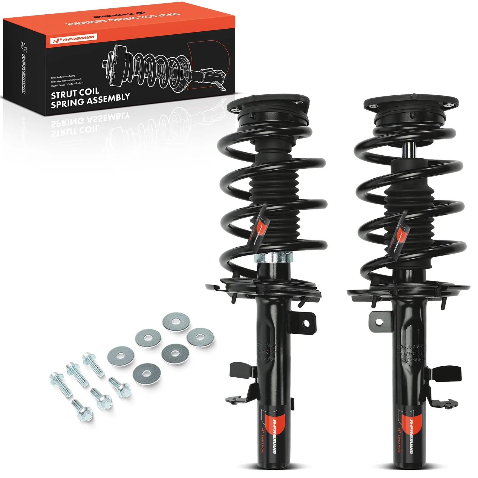 A-Premium Pair Front Left & Right Complete Strut & Coil Spring Assembly for Ford C-Max 2013-2015