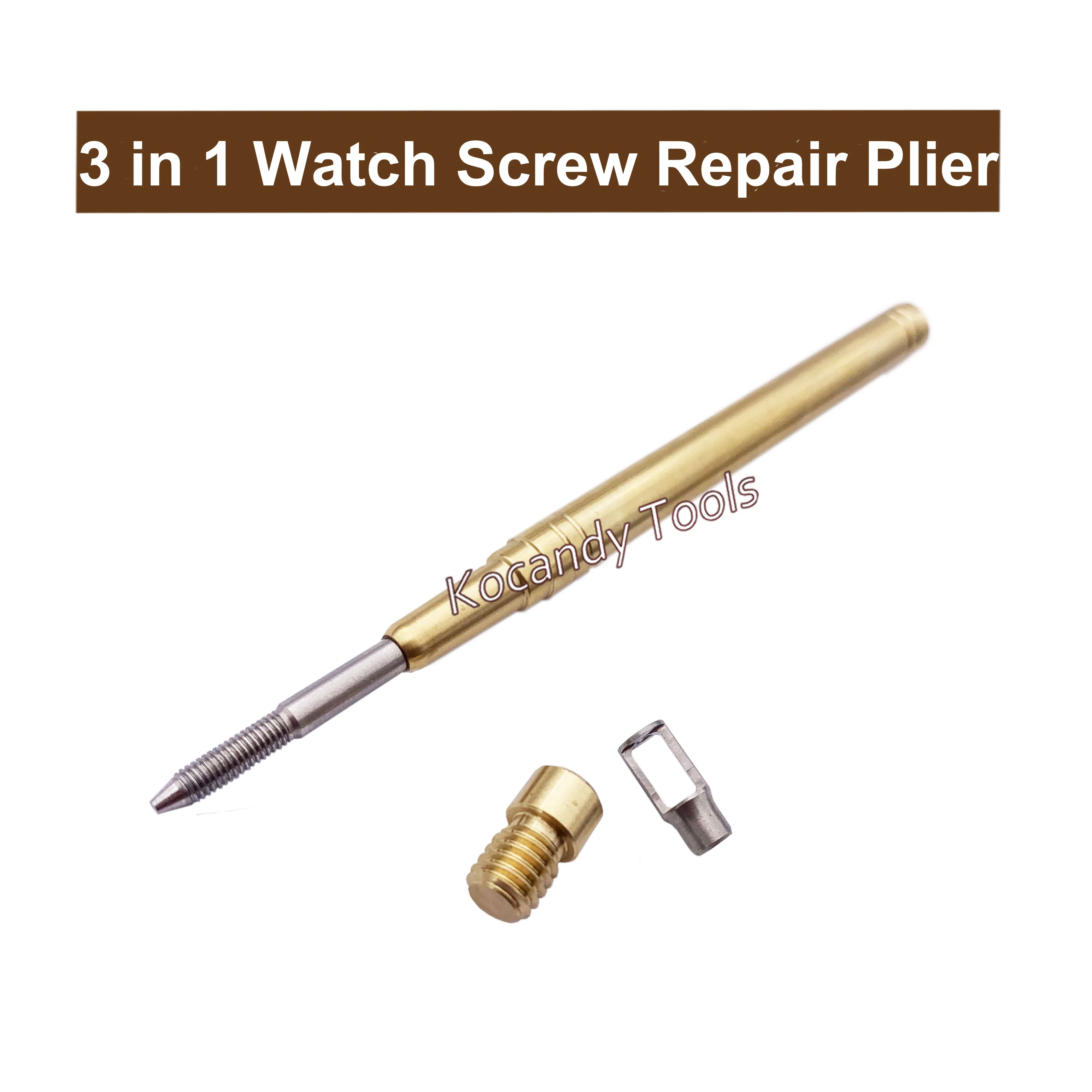 3 in 1 Watch Screw Repair Plier with 3 Aperture Sizes 1.4mm 1.0mm 0.7mm Steel Month Precision Watch Tools for Watch Makers