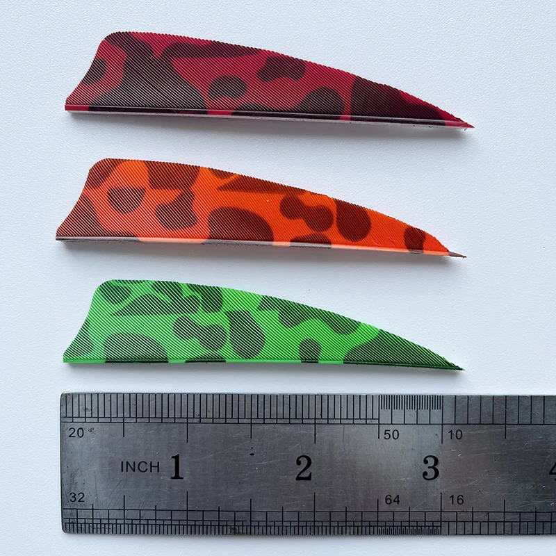 50Pcs 3Inch Shield Turkey Feathers Arrow Feather Camouflage Pattern Fletching For Any Wooden & Bamboo Arrow For Archery Hunting