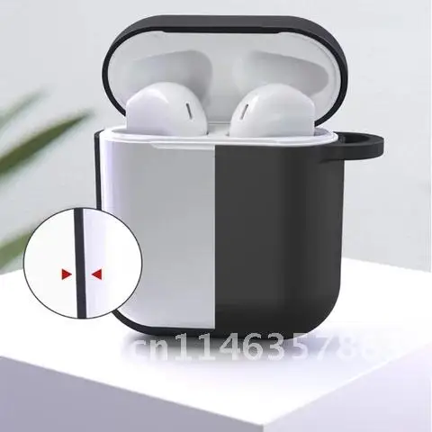 Soft Silicone Cute Floral Gold Initial Letter Case for AirPods 2 1 Matte Cover Black Silicone Wireless Bluetooth Earphone Box