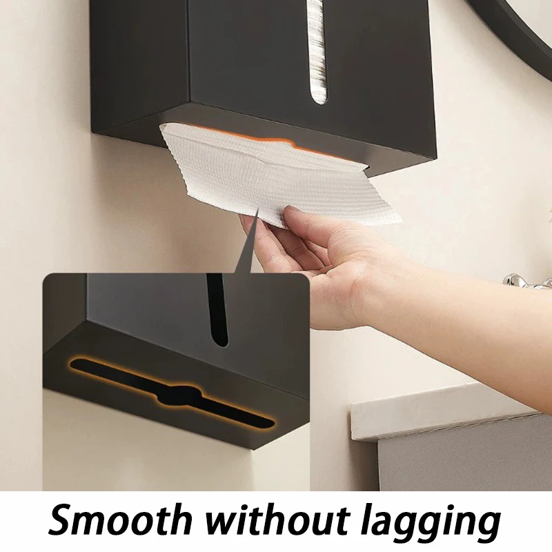 Bathroom Tissue Box Luxury Living Room Bedroom Tissue Box Storage Kitchen Wall Mounted Paper Case Toilet Rectangular Home Decor