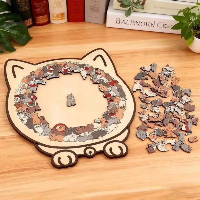 

Деревянный пазл в форме кошки Morandi Puzzle
