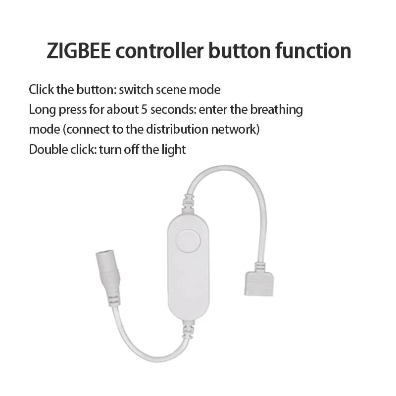 Tuya 3.0 Zigbee Smart RGBW Light Strip 5-24V LED RGBW Controller Wokr With Zigbee Gateway Smart Life Alexa Google Home