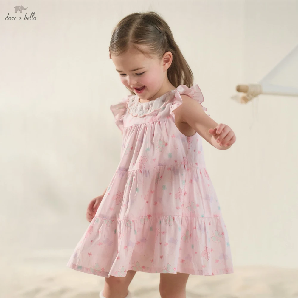 

Dave Bella Girls Floral Summer Princess Dress Sweet Children Printed Sleeveless Dress Party Outdoor Clothes DB2262383