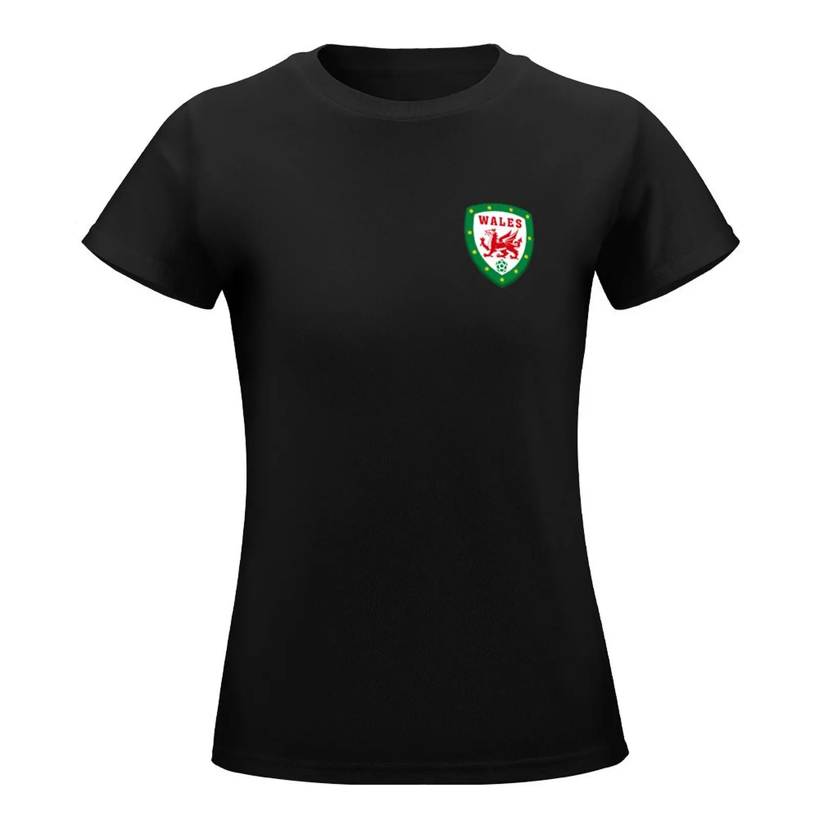 Welsh Footy Badge T-Shirt summer clothes kawaii clothes hippie clothes korean Women's