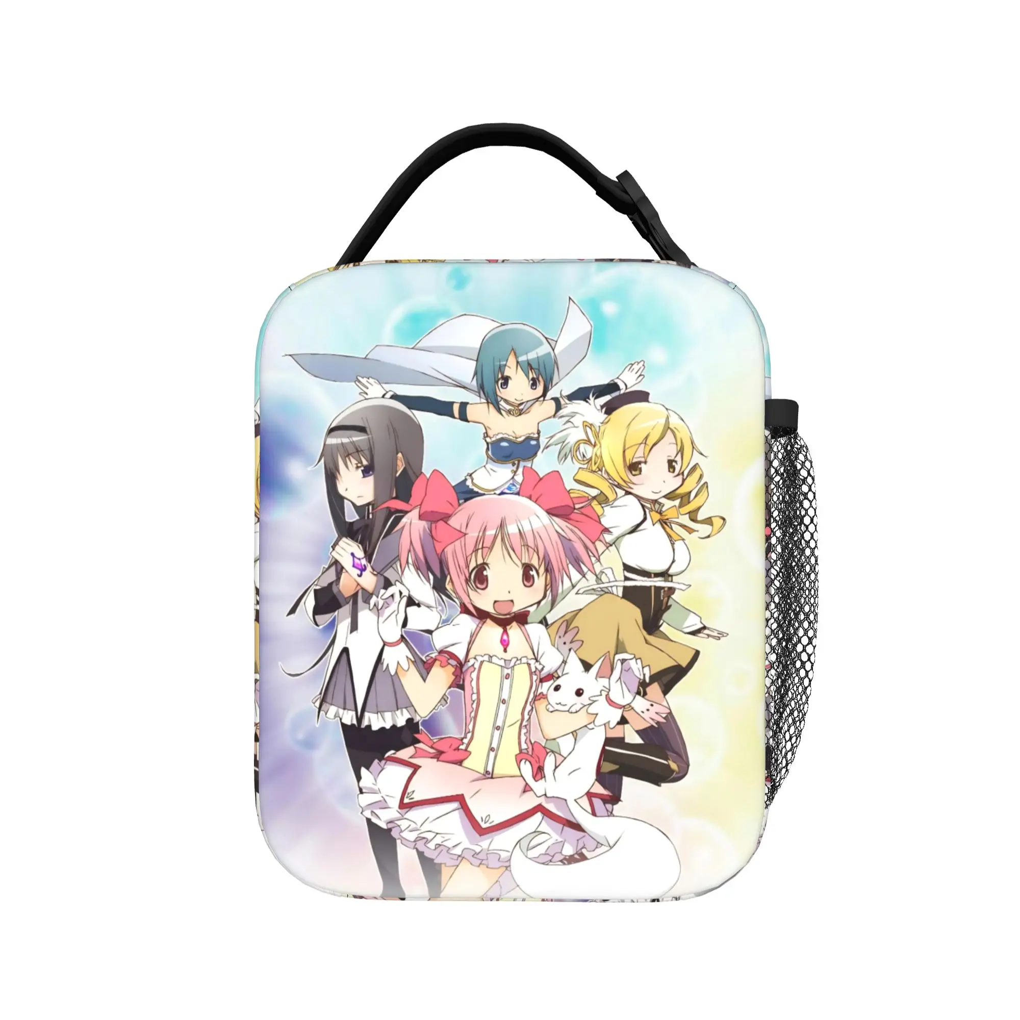 Anime Comic Puella Magi Madoka Magica Insulated Lunch Bags Large  Reusable Cooler Bag Lunch Box Tote School  Travel Girl Boy