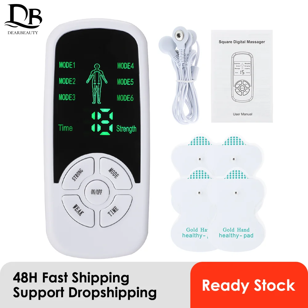 

EMS Electric Muscle Therapy Stimulator 6 Modes Tens Unit Machine Meridian Physiotherapy Pulse Abdominal Prostate Body Massager