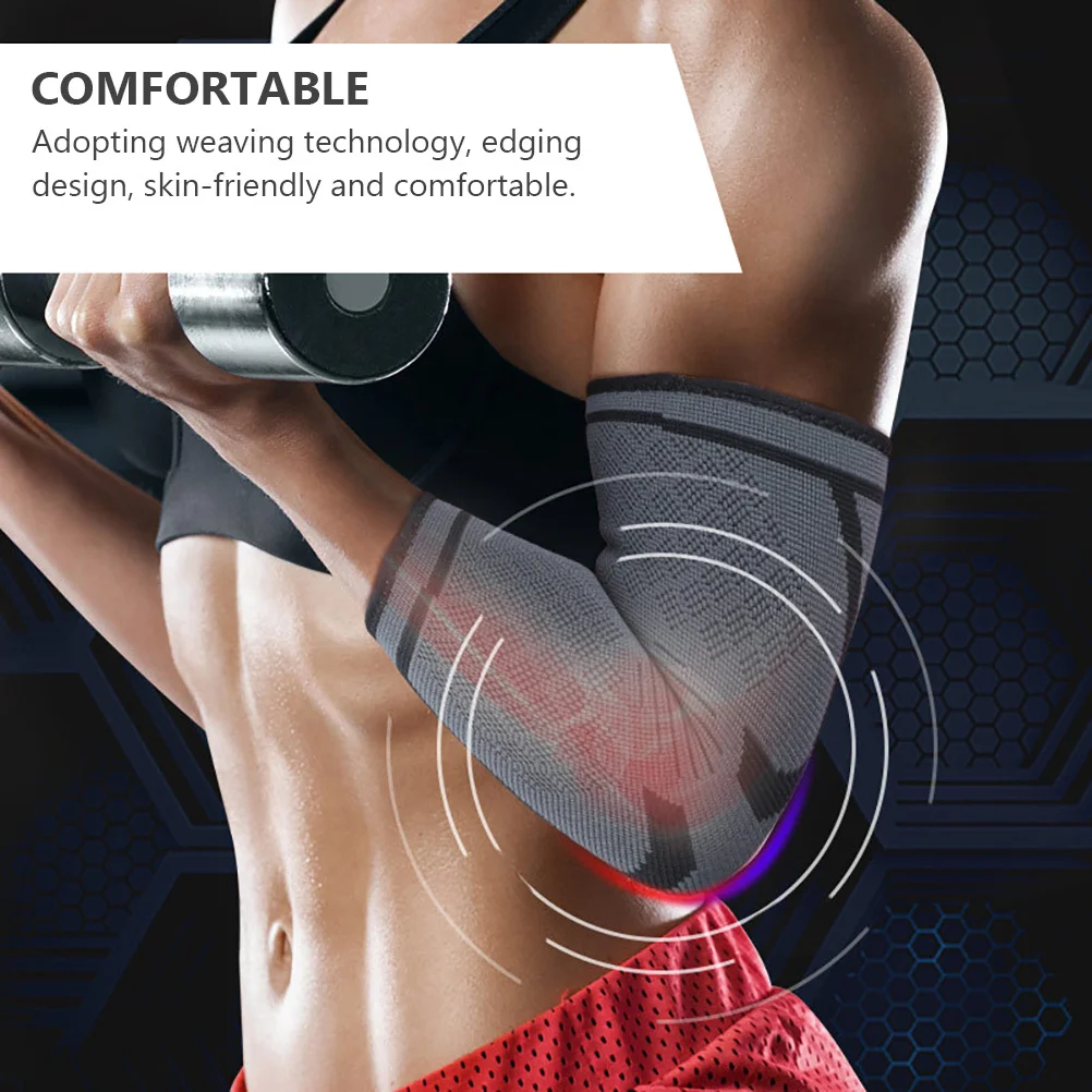 

1Pair Elbow Brace Sleeve Ergonomic Stretchable Support for Sports Yoga Women M Size Breathable Protective Arm Guard