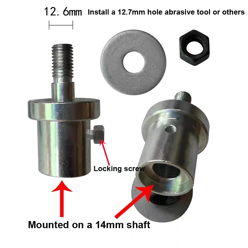 Adattatore dell\'albero del motore testa dell\'albero impermeabile dell\'accoppiamento del mulino piatto da 14MM a 12.6mm per la macchina della pietra