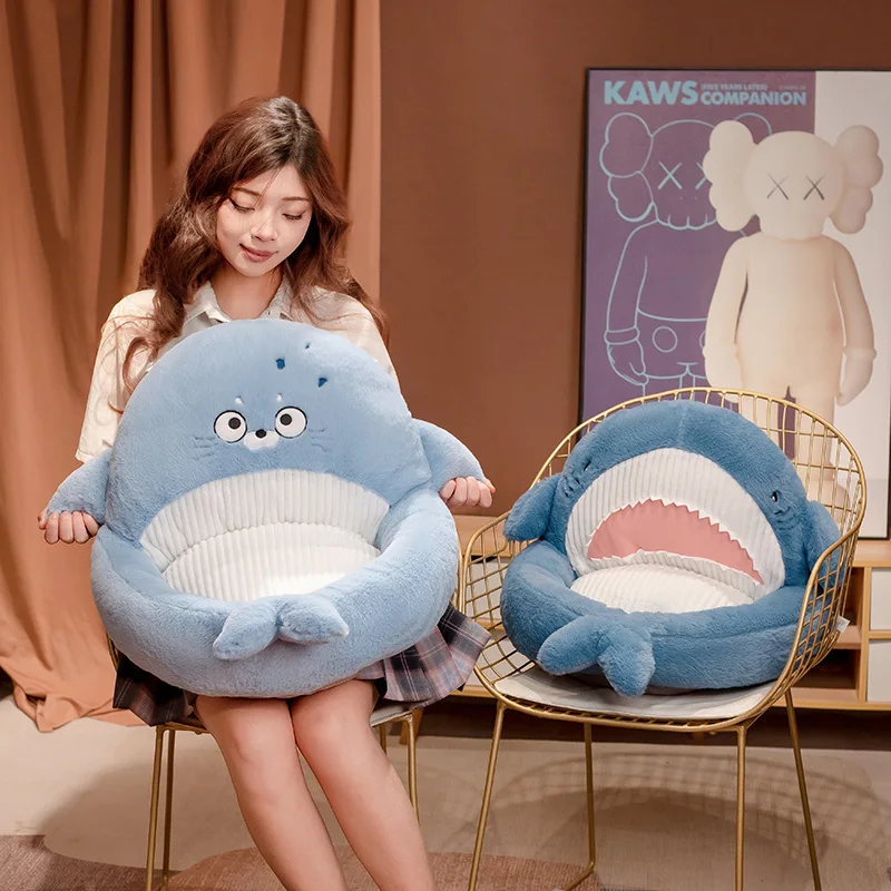 

Около 35 см Kawaii Акула морской лев плюшевая подушка мягкая подушка с изображением животных диван подушка для стула хороший домашний декор для подарка на день рождения